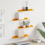 Mensola sospesa 4 pcs Giallo senape 40 x 8,5 x 2,5 cm Acciaio