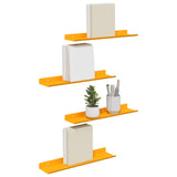Mensola sospesa 4 pcs Giallo senape 40 x 8,5 x 2,5 cm Acciaio