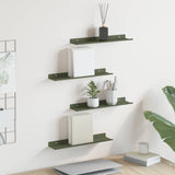 Mensola sospesa 4 pcs Verde oliva 40 x 8,5 x 2,5 cm Acciaio