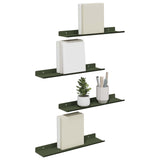 Mensola sospesa 4 pcs Verde oliva 40 x 8,5 x 2,5 cm Acciaio