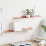 Mensola sospesa 2 pcs Rosa 60 x 8,5 x 2,5 cm Acciaio