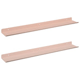 Mensola sospesa 2 pcs Rosa 60 x 8,5 x 2,5 cm Acciaio
