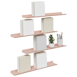 Mensola sospesa 4 pcs Rosa 60 x 8,5 x 2,5 cm Acciaio