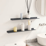 Mensola sospesa 2 pcs Antracite 60 x 8,5 x 2,5 cm Acciaio