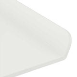 Mensola sospesa 2 pcs Bianco 60 x 8,5 x 2,5 cm Acciaio