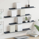 Mensola sospesa 4 pcs Antracite 80 x 9 x 2,5 cm Acciaio