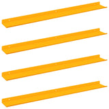 Mensola sospesa 4 pcs Giallo senape 80 x 9 x 2,5 cm Acciaio