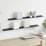 Mensola sospesa 2 pcs Antracite 100 x 9 x 2,5 cm Acciaio