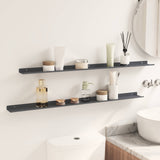 Mensola sospesa 2 pcs Antracite 100 x 9 x 2,5 cm Acciaio