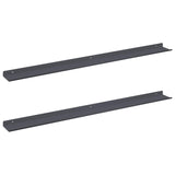 Mensola sospesa 2 pcs Antracite 100 x 9 x 2,5 cm Acciaio