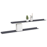 Mensola sospesa 2 pcs Antracite 100 x 9 x 2,5 cm Acciaio