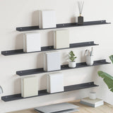 Mensola sospesa 4 pcs Antracite 100 x 9 x 2,5 cm Acciaio
