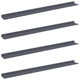 Mensola sospesa 4 pcs Antracite 100 x 9 x 2,5 cm Acciaio