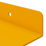 Mensola sospesa 4 pcs Giallo senape 100 x 9 x 2,5 cm Acciaio