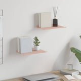Mensola sospesa 2 pcs Rosa 30 x 18 x 2,5 cm Acciaio