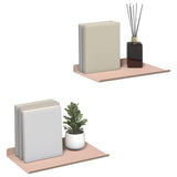 Mensola sospesa 2 pcs Rosa 30 x 18 x 2,5 cm Acciaio