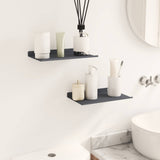 Mensola sospesa 2 pcs Antracite 30 x 18 x 2,5 cm Acciaio