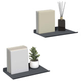 Mensola sospesa 2 pcs Antracite 30 x 18 x 2,5 cm Acciaio