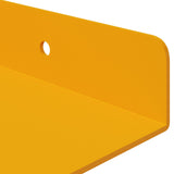 Mensola sospesa 4 pcs Giallo senape 30 x 18 x 2,5 cm Acciaio