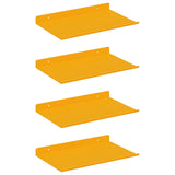 Mensola sospesa 4 pcs Giallo senape 30 x 18 x 2,5 cm Acciaio