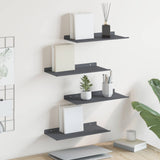 Mensola sospesa 4 pcs Antracite 40 x 18 x 2,5 cm Acciaio