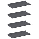 Mensola sospesa 4 pcs Antracite 40 x 18 x 2,5 cm Acciaio
