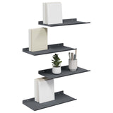 Mensola sospesa 4 pcs Antracite 40 x 18 x 2,5 cm Acciaio