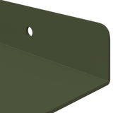 Mensola sospesa 2 pcs Verde oliva 40 x 18 x 2,5 cm Acciaio