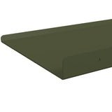 Mensola sospesa 2 pcs Verde oliva 40 x 18 x 2,5 cm Acciaio