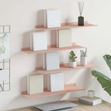 Mensola sospesa 4 pcs Rosa 60 x 18 x 2,5 cm Acciaio