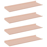 Mensola sospesa 4 pcs Rosa 60 x 18 x 2,5 cm Acciaio
