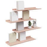 Mensola sospesa 4 pcs Rosa 60 x 18 x 2,5 cm Acciaio