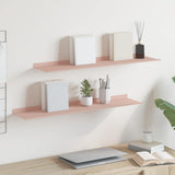 Mensola sospesa 2 pcs Rosa 80 x 18 x 2,5 cm Acciaio