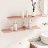 Mensola sospesa 2 pcs Rosa 80 x 18 x 2,5 cm Acciaio