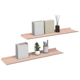 Mensola sospesa 2 pcs Rosa 80 x 18 x 2,5 cm Acciaio
