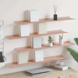 Mensola sospesa 4 pcs Rosa 100 x 18 x 2,5 cm Acciaio