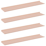 Mensola sospesa 4 pcs Rosa 100 x 18 x 2,5 cm Acciaio
