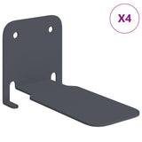 Mensola sospesa 4 pcs Antracite 6 x 10,8 x 6,6 cm