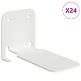 Mensola sospesa con lo scaffale 24 pcs Bianco 6 x 10,8 x 6,6 cm