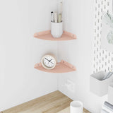 Mensola sospesa con lo scaffale 2 pcs Rosa 18 x 18 x 2 cm