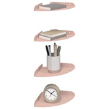 Mensola sospesa con lo scaffale 4 pcs Rosa 18 x 18 x 2 cm