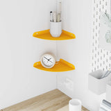 Mensola sospesa 2 pcs Giallo senape 18 x 18 x 2 cm