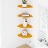 Mensola sospesa 4 pcs Giallo senape 18 x 18 x 2 cm