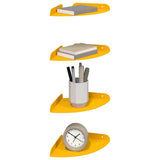Mensola sospesa 4 pcs Giallo senape 18 x 18 x 2 cm