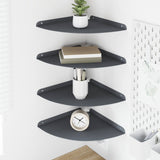 Mensola sospesa con lo scaffale 4 pcs Antracite 30 x 30 x 2 cm