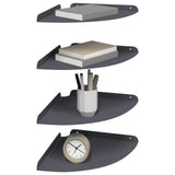 Mensola sospesa con lo scaffale 4 pcs Antracite 30 x 30 x 2 cm