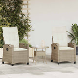 Sedia da Giardino 2 pcs Beige e Crema 56 x 60 x 112 cm