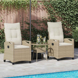 Sedia da Giardino 2 pcs Beige e Crema 56 x 60 x 112 cm