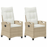 Sedia da Giardino 2 pcs Beige e Crema 56 x 60 x 112 cm
