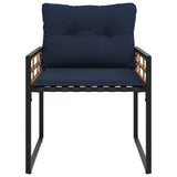 Set di Mobili da Esterno con cuscino 3 pcs Navy